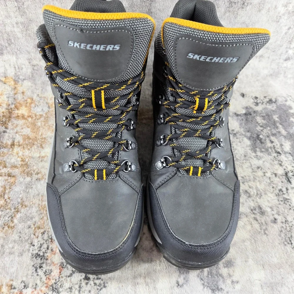 Skechers Hiking Boots Mens 8.5 Black Relaxed Fit Relment Daggett Outdoor Trail